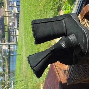 NEW UGG Black Suede Boots Size 8